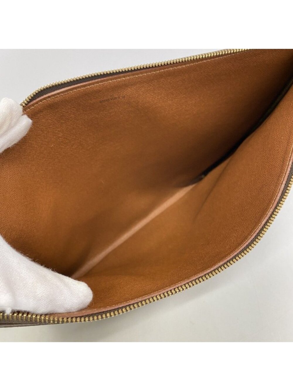 ★SOLD★ Louis Vuitton Clutch Monogram Poche Document Brown - Picture 4 of 8